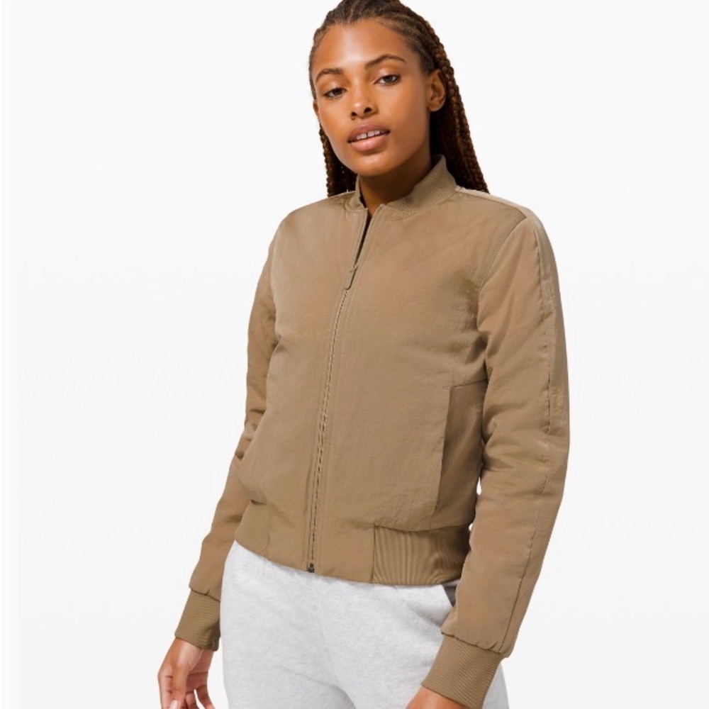 Lululemon Non Stop Reversible Bomber Jacket Brown